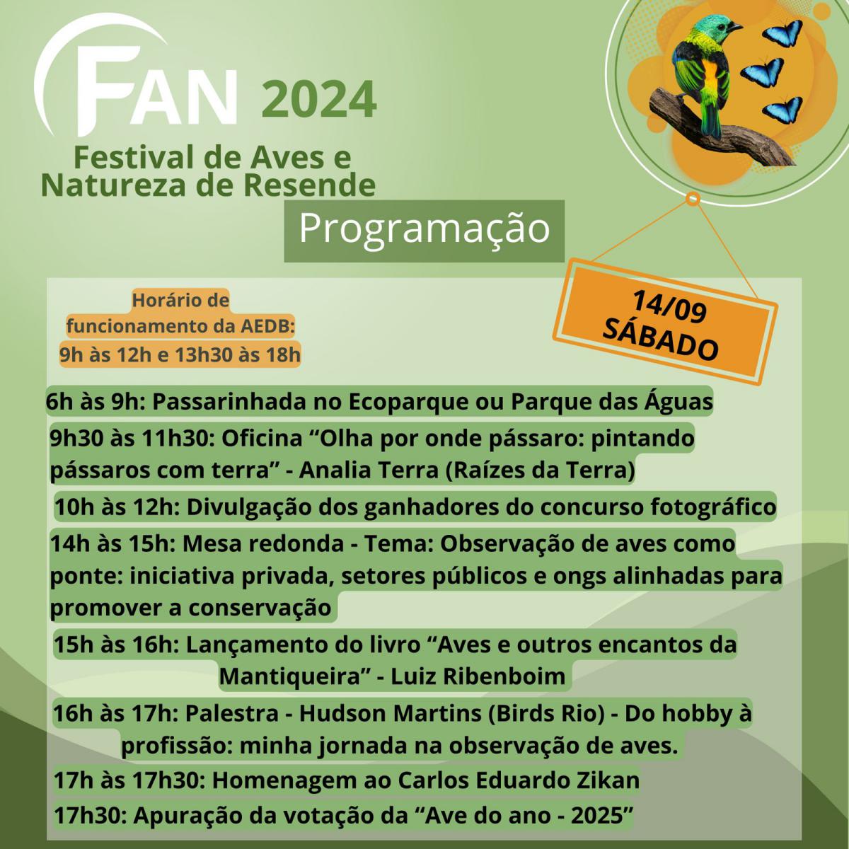 FAN 2024 - Programação dia 14-09
